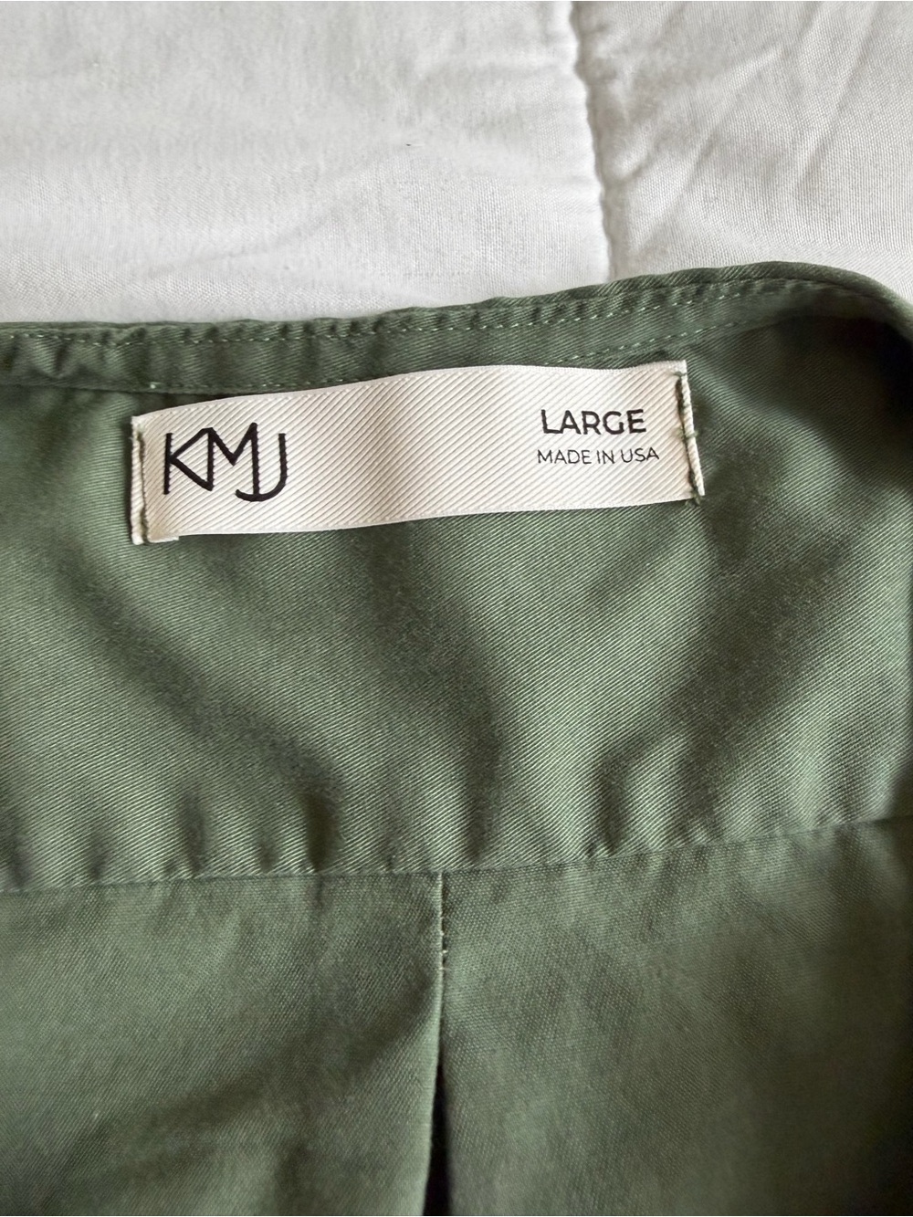 KMJ Ruffled Sleeve Button-Front Top - Green - Picture 7 of 14